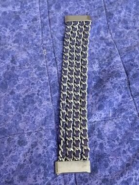 Woman Silver-Tone Multi-Row Chain Bracelet